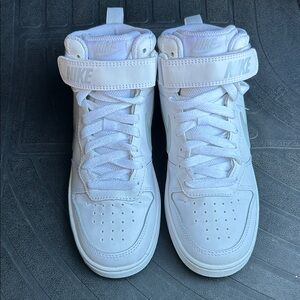 Nike All-White High-Top Sneakers